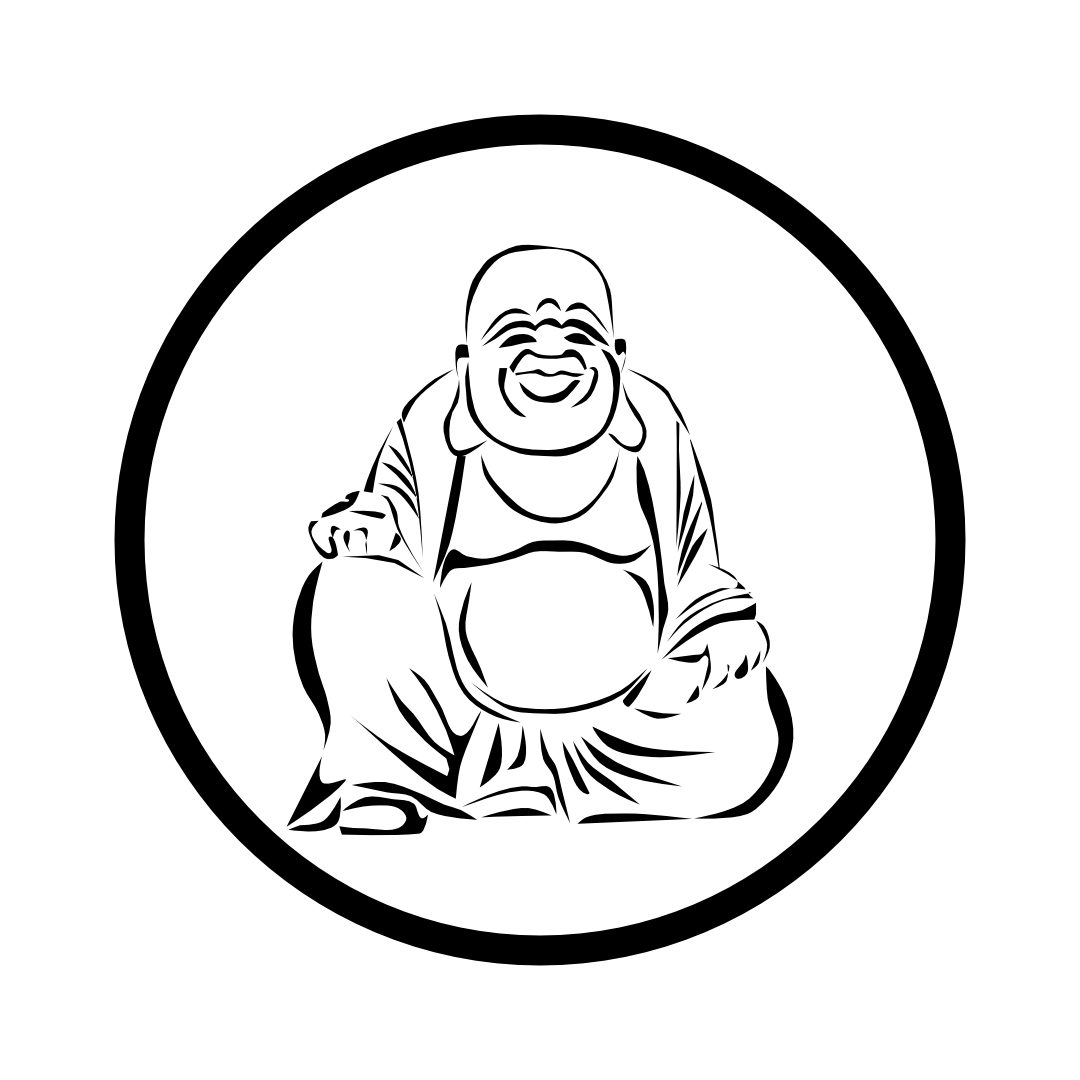 bhudda in circle black