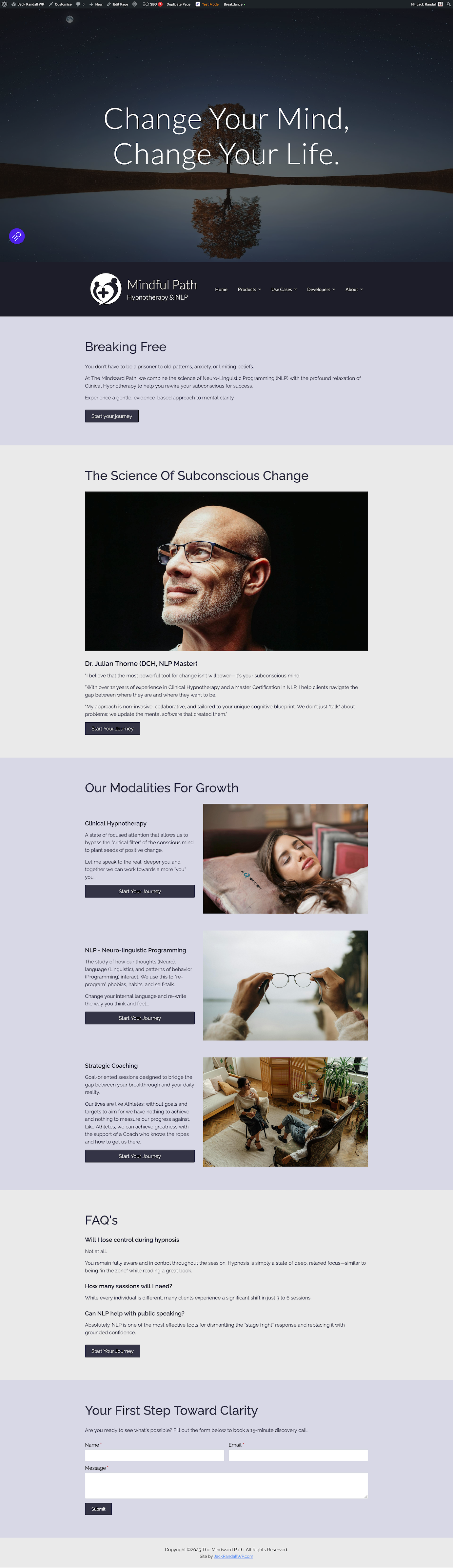 The Mindward Path Screen Cap Scroll Through